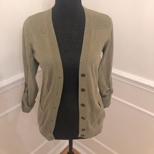 Olive green cardigan